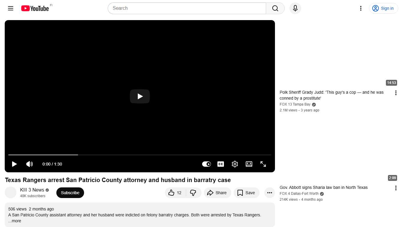 Texas Rangers arrest San Patricio County attorney and husband in barratry case - YouTube